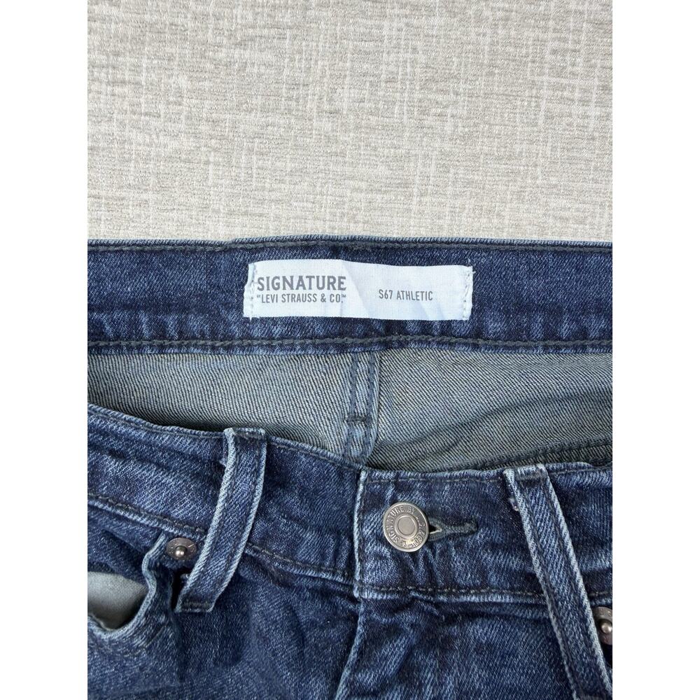 Levi Strauss Signature S67 Athletic Jeans Mens 38x32 Blue Stretch Denim - Picture 4 of 8